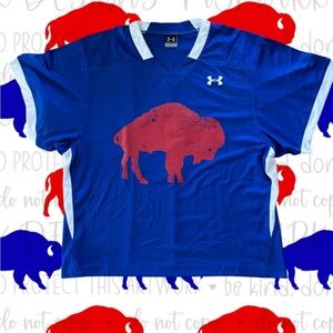 Buffalo Bills Mafia NFL Under Armour Throwback Logo M Medium Jersey Shirt NWOT